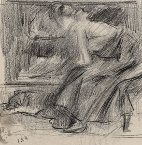 Zittende vrouw door Albert de Belleroche